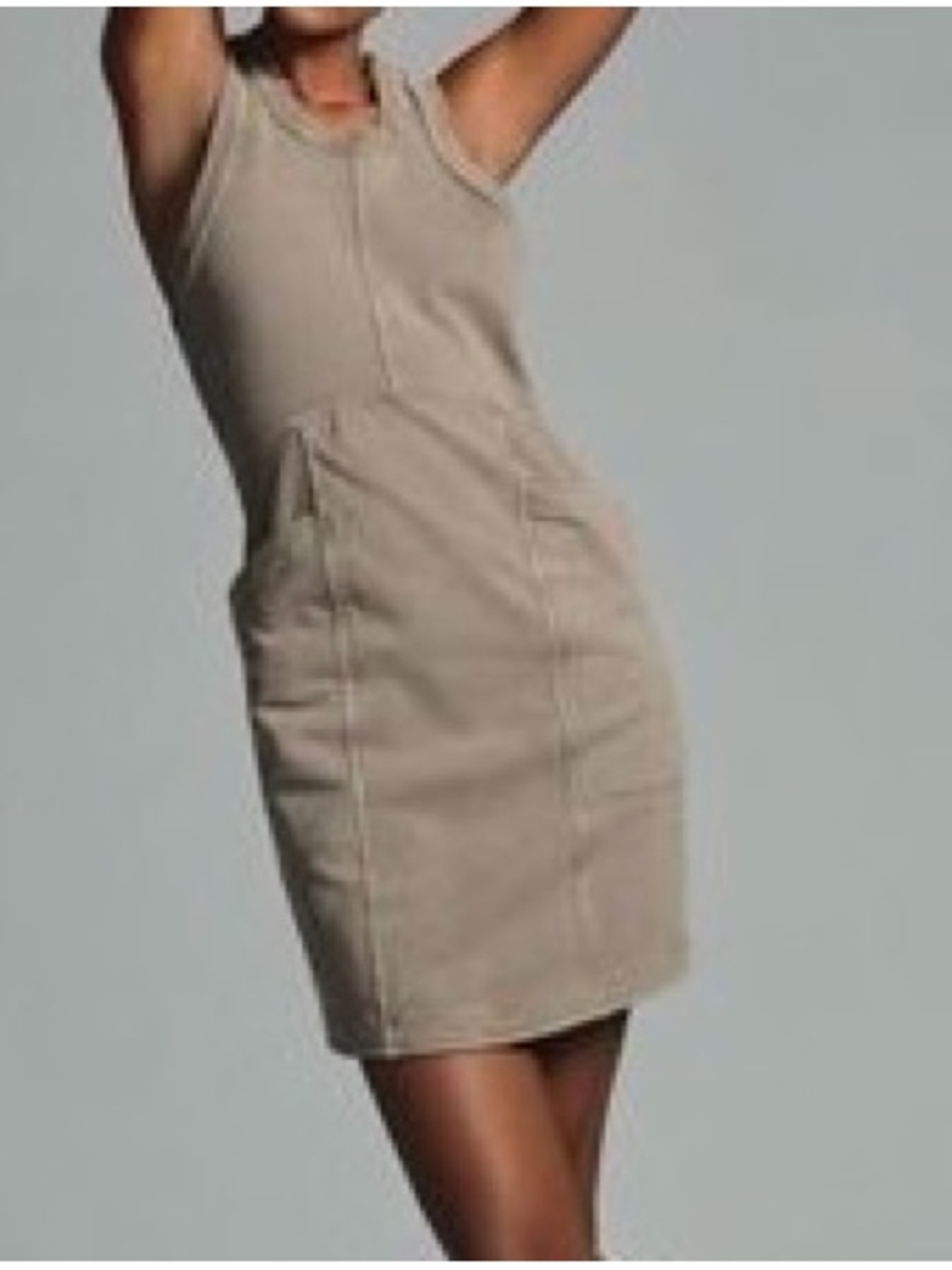 Anthropologie Daily Practice Moss Pocket Mini Dress Racerback Size M